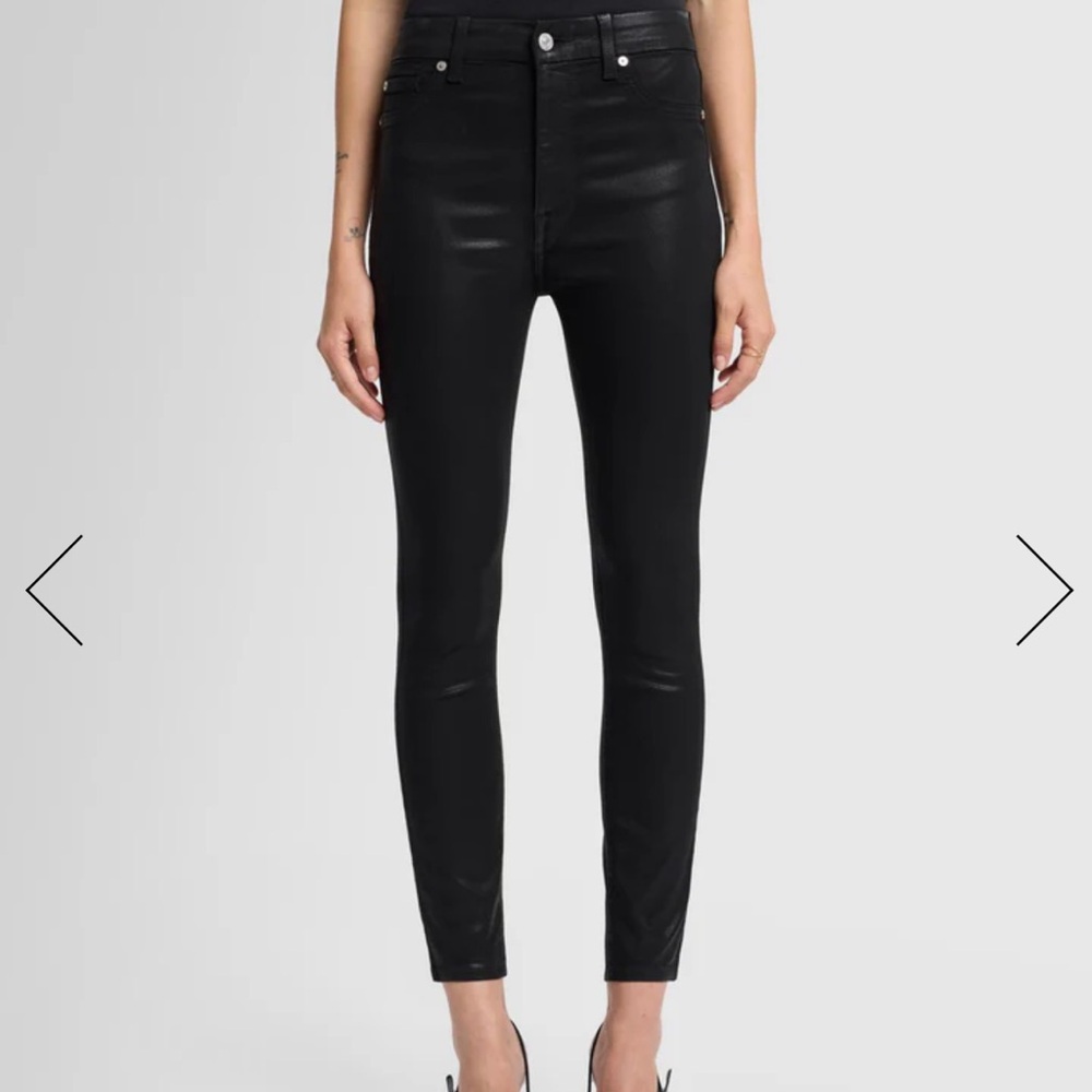 7 for all mankind B(air) Coated Skinny Jeans